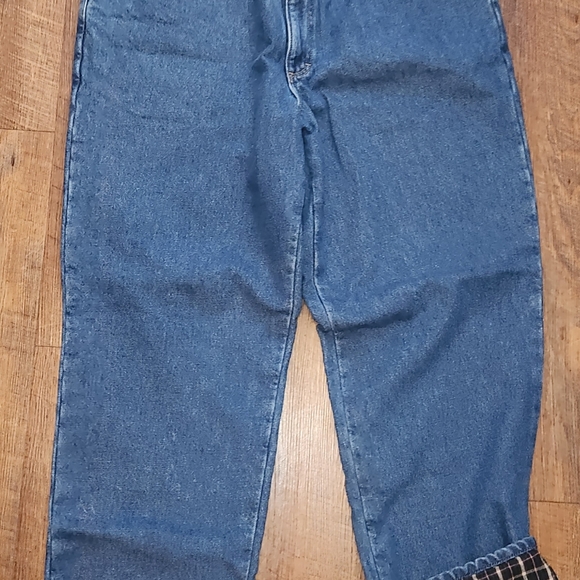 L.L. Bean Flannel Lined 38x30 Relaxed Fit Jeans Super Heavy Duty Denim VTG 1990s - Picture 5 of 10